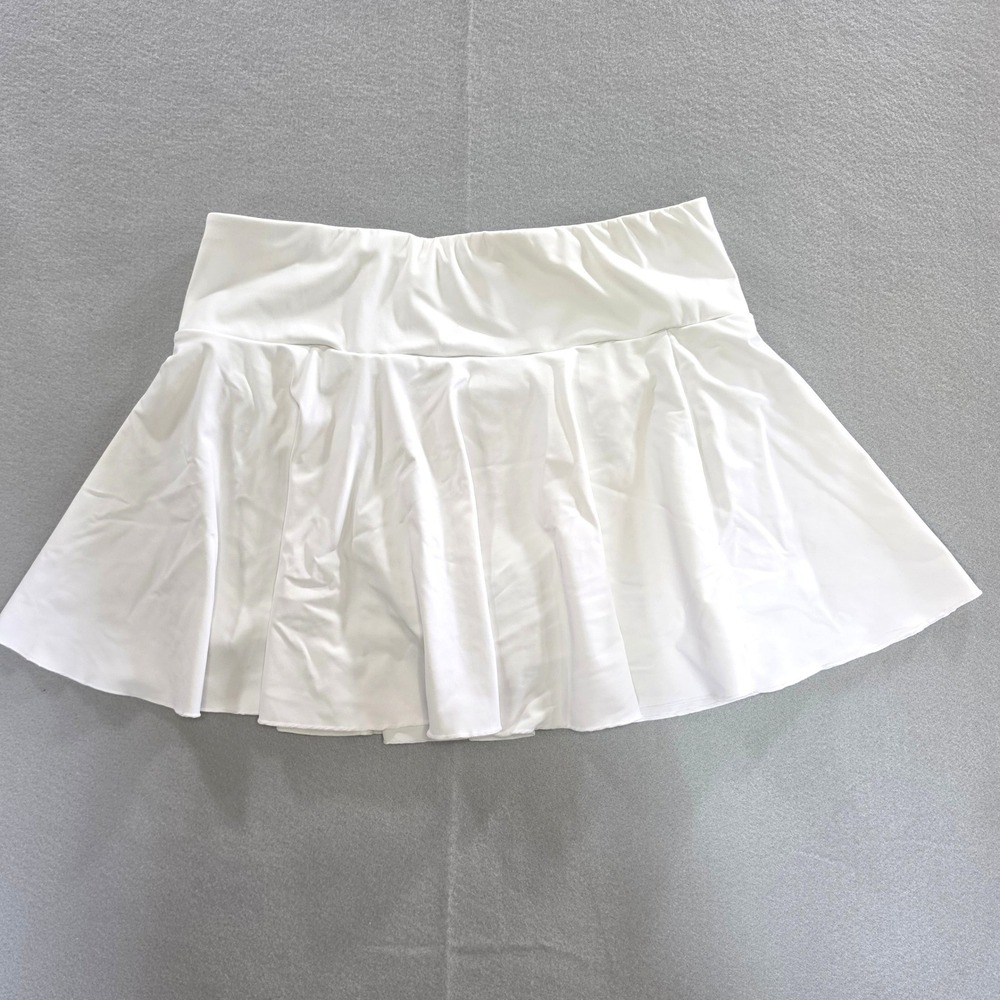 Halara Tenniscore Pleated Athletic Skort XL Sporty Preppy Activewear White